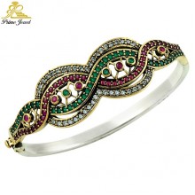 Gümüş Otantik Taşlı Biezik /Bileklik